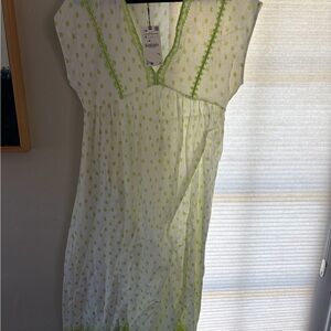 NWT Zara Green Paisley Summer Dress